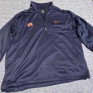Navy DrakeQuarter-Zip Pullover with Auburn Logo